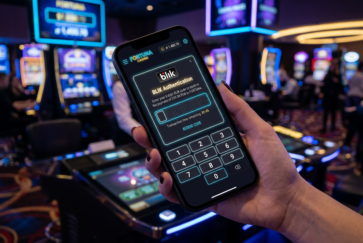 Interfejs mobilny BLIK w nowoczesnym kasynie online